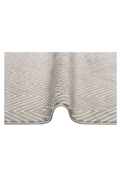 Urban Urb 01 Grey Whıte Etnik Desenlere Sahip Hav Toz Vermez Yumuşak Dokulu Modern Halı