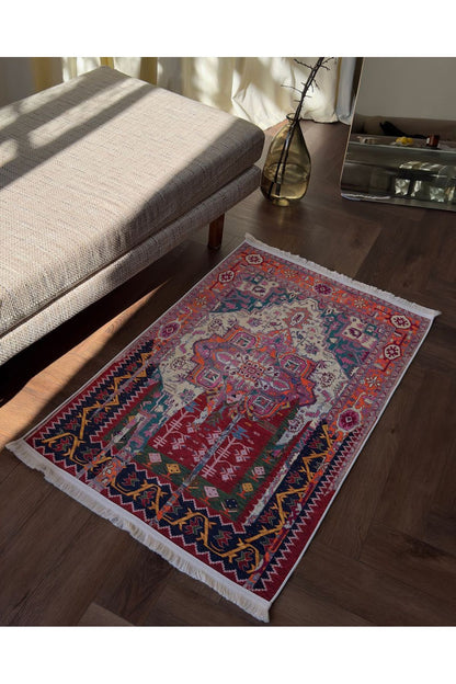 Halı Vagonu 15 Sanatsal Artwork Stil Çok Renkli Vintage Dokuma Taban Halı