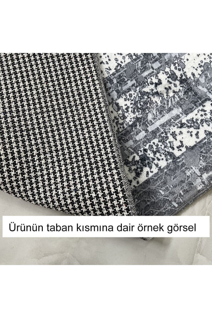 Yumuşak Dokulu Bambu Soft Kilim - İskandinav Saçaklı Dijital Baskı HV-SK-916