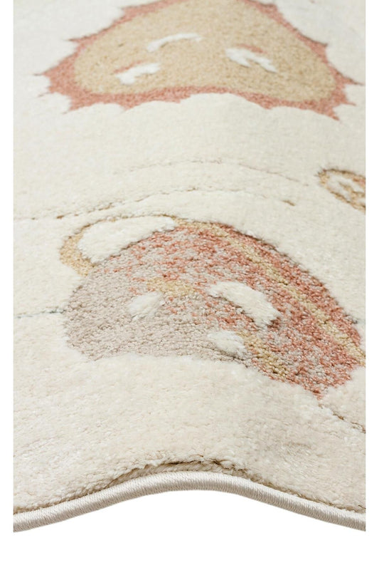 PICCOLO PCL 02 CREAM MULTY  Pastel Renkli Hav ve Toz Vermeyen Çocuk Halısı