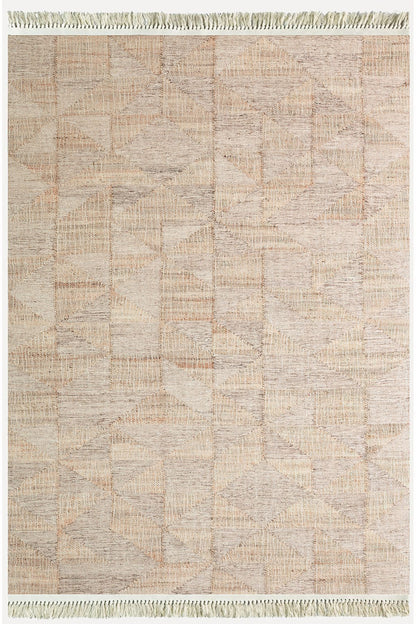 Cotton Kilim 30 Jüt Efekl Desenli Dekoratif Yıkanabilen Dokuma Taban Kilim