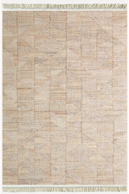 Cotton Kilim 30 Jüt Efekl Desenli Dekoratif Yıkanabilen Dokuma Taban Kilim