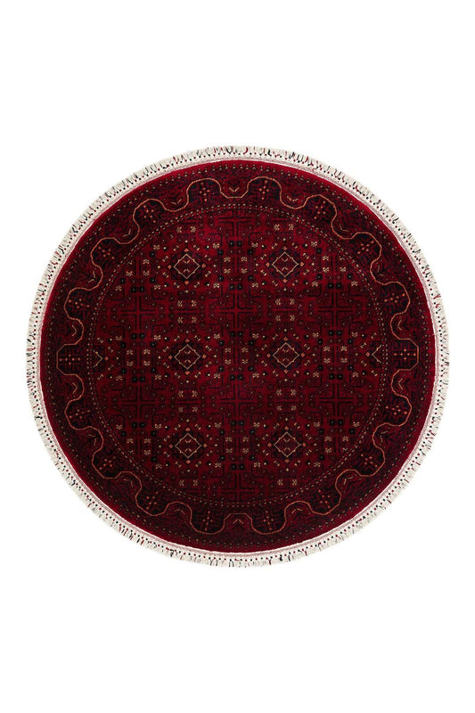 NOSTALJI 960 RED Q  Afgan / Yağcıbedir Desenli El Emeği ile Özel Tezgahlarda Üretilen Uşak Halısı