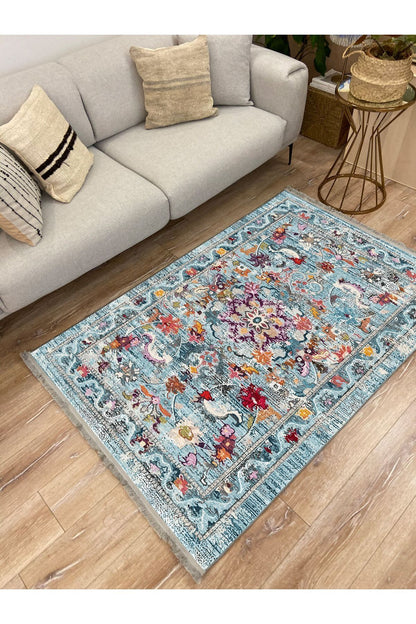 Mars Serisi Eskitme Desen Kaymaz Taban Şönil Halı