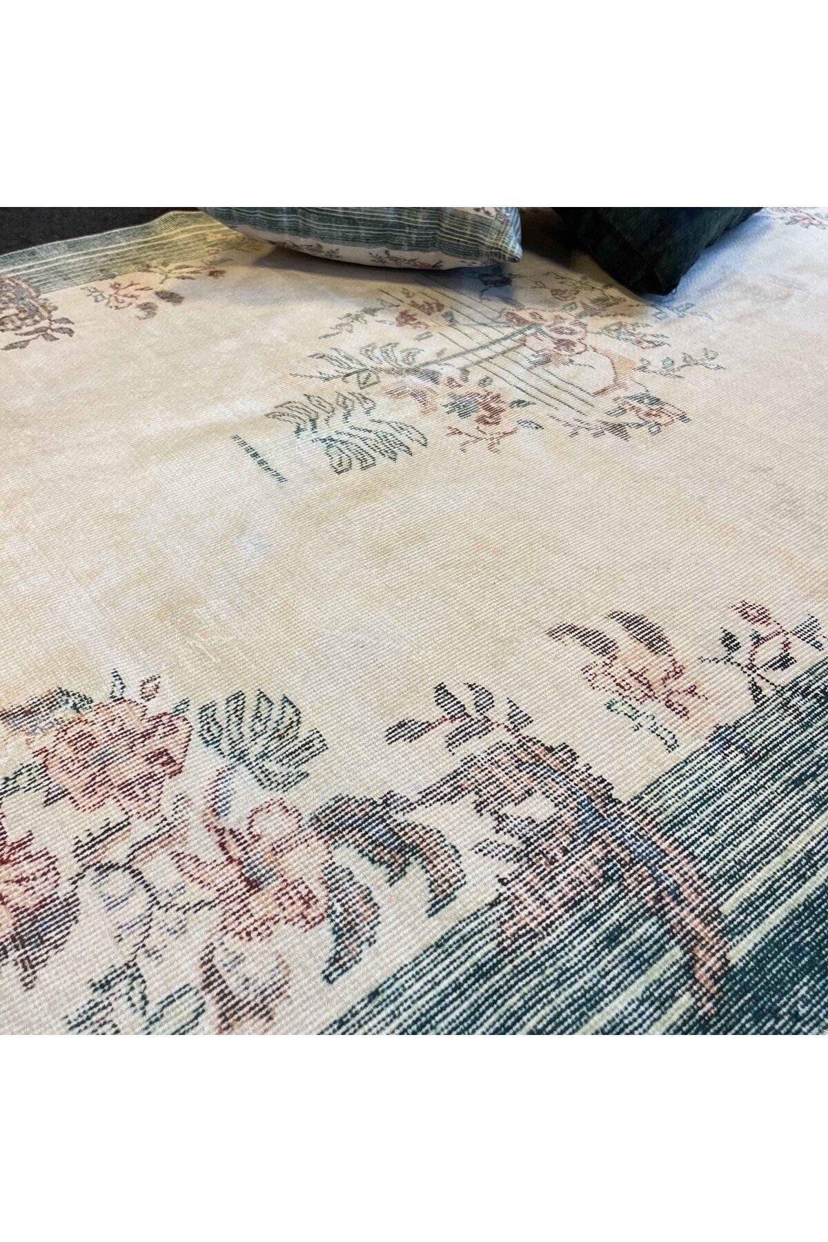 Yumuşak Dokulu Bambu Soft Kilim - Vintage Saçaklı Dijital Baskı HV-SK-939