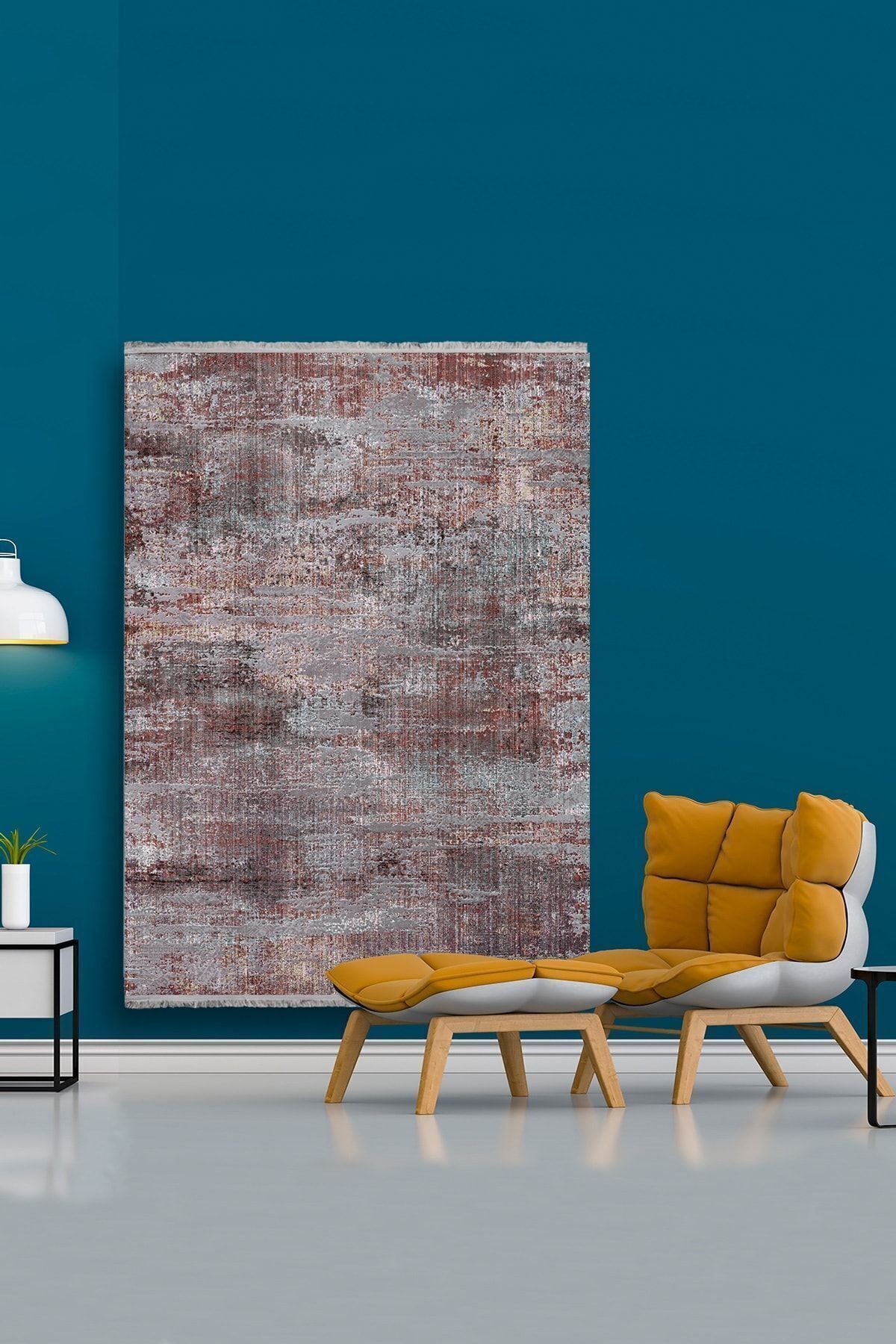 Halı Vagonu 2015 Modern Efektli Gri Ve Kahve Tonlarında Dekoratif Halı