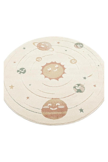 PICCOLO PCL 02 CREAM MULTY  Pastel Renkli Hav ve Toz Vermeyen Çocuk Halısı
