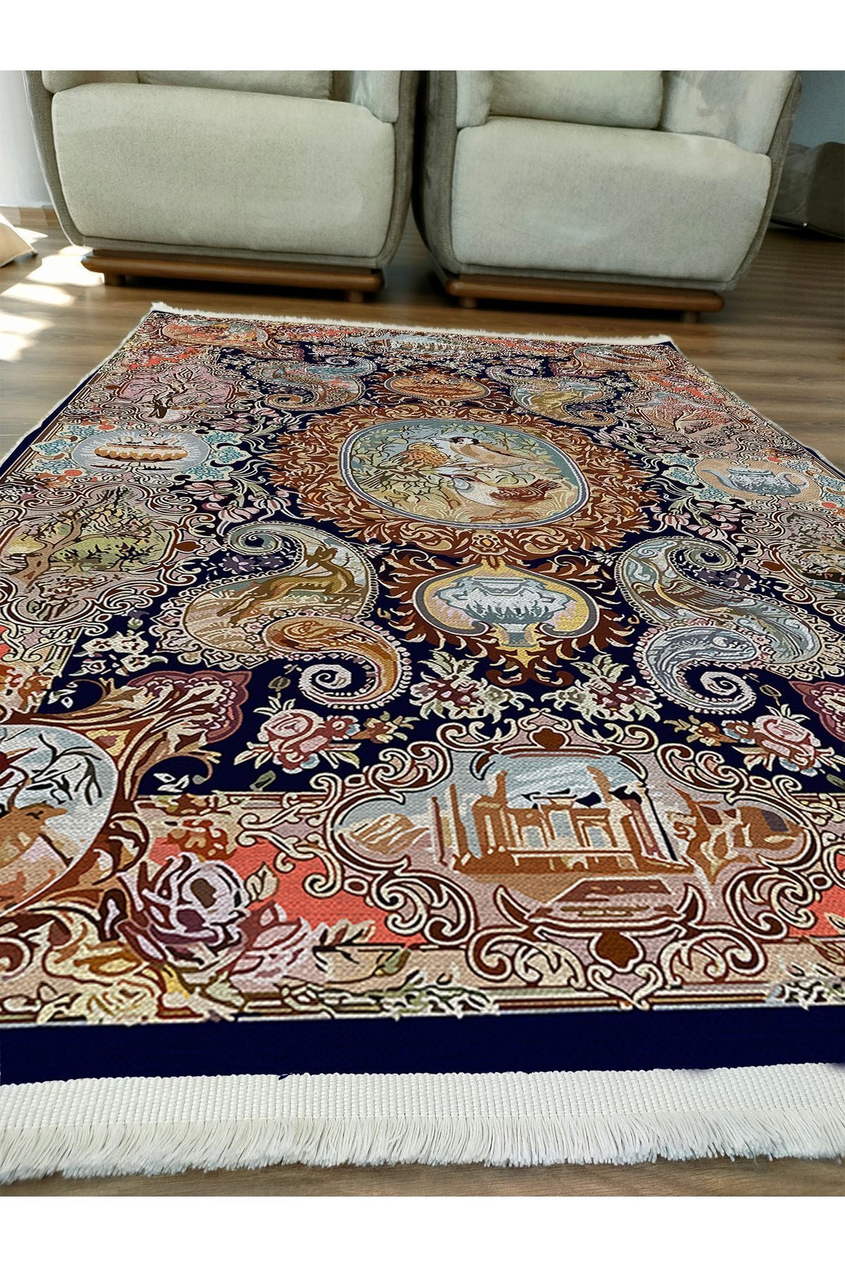 Halı Vagonu 41 Modern Stil Renkli Tonlarında Iskandinav Halı Salon Halısı Yıkanabilen Dekoratif Halı