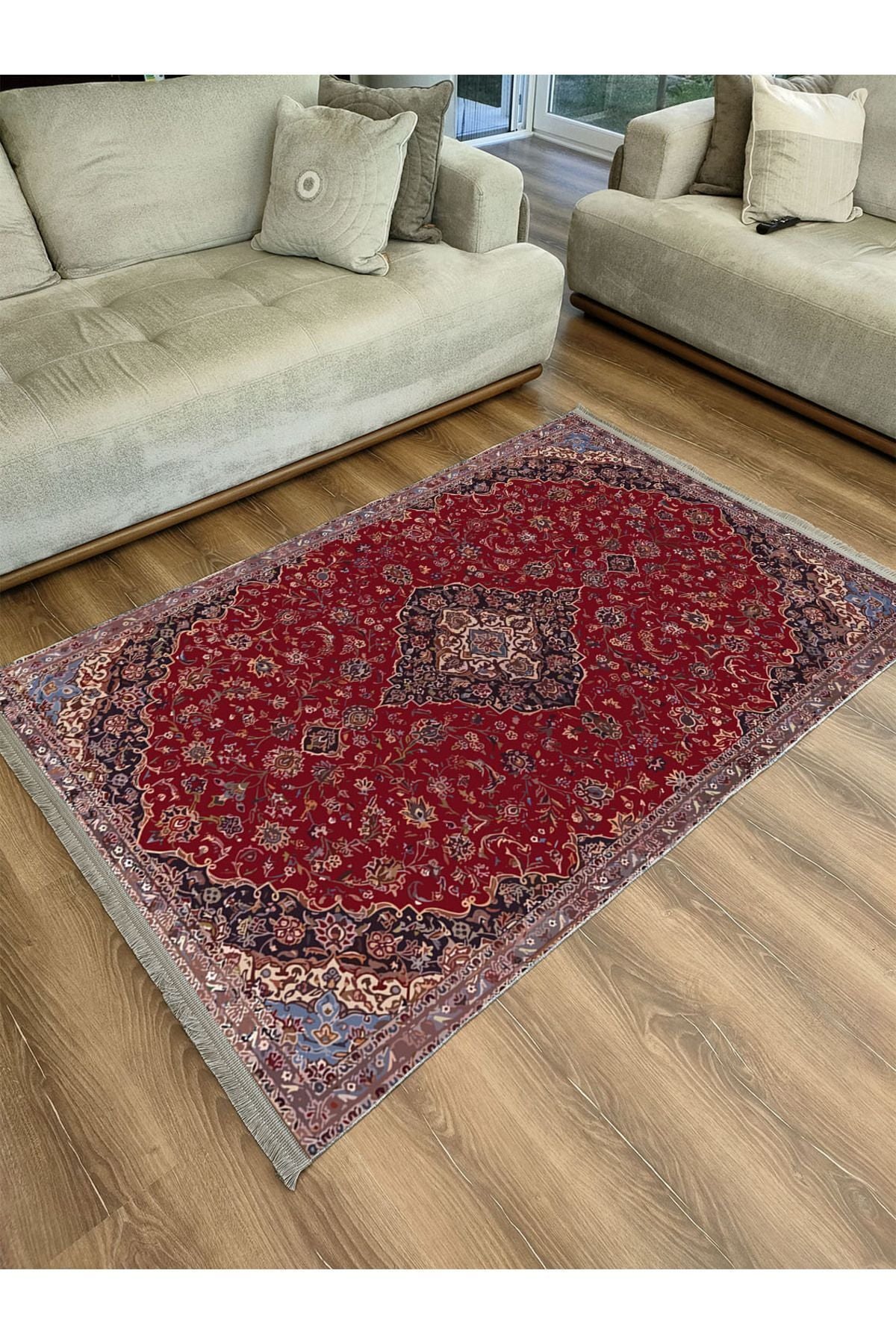 Mars Serisi Eskitme Desen Kaymaz Taban Şönil Halı