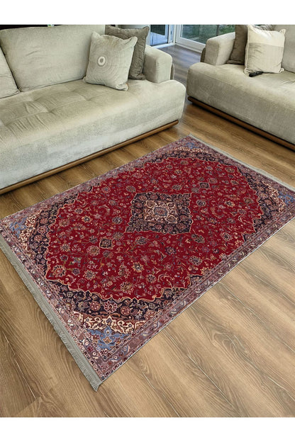 Mars Serisi Eskitme Desen Kaymaz Taban Şönil Halı