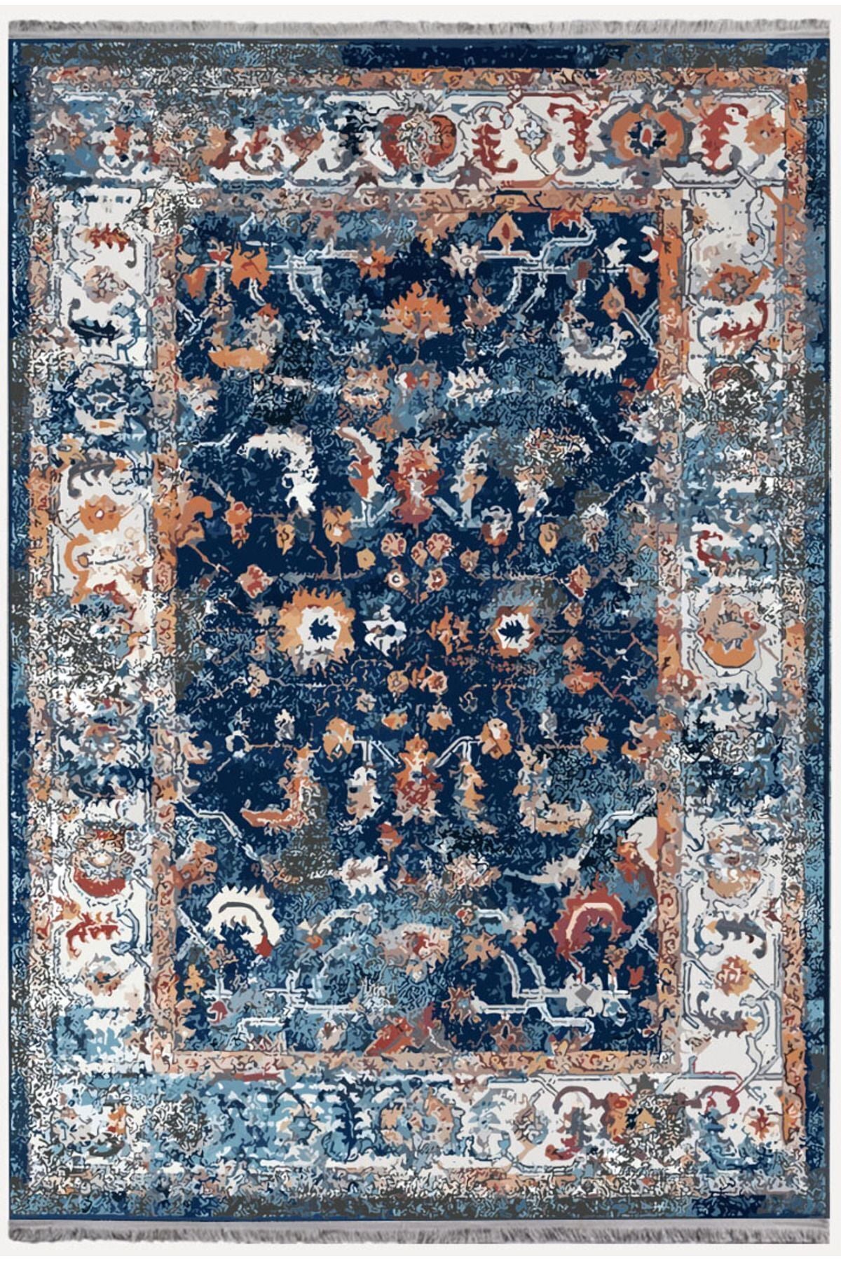 Mars Serisi Eskitme Desen Kaymaz Taban Şönil Halı