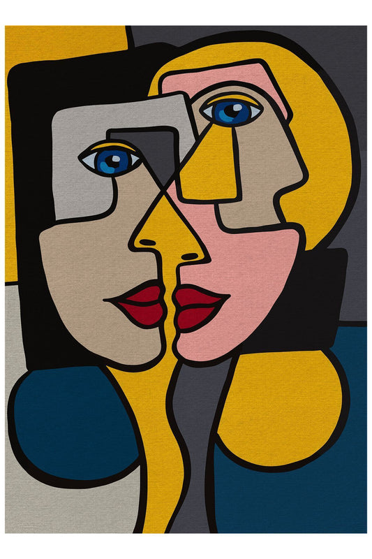 Halı Vagonu 2500 Renkli Kadın Silüet Pamuk Dokuma Taban Halı