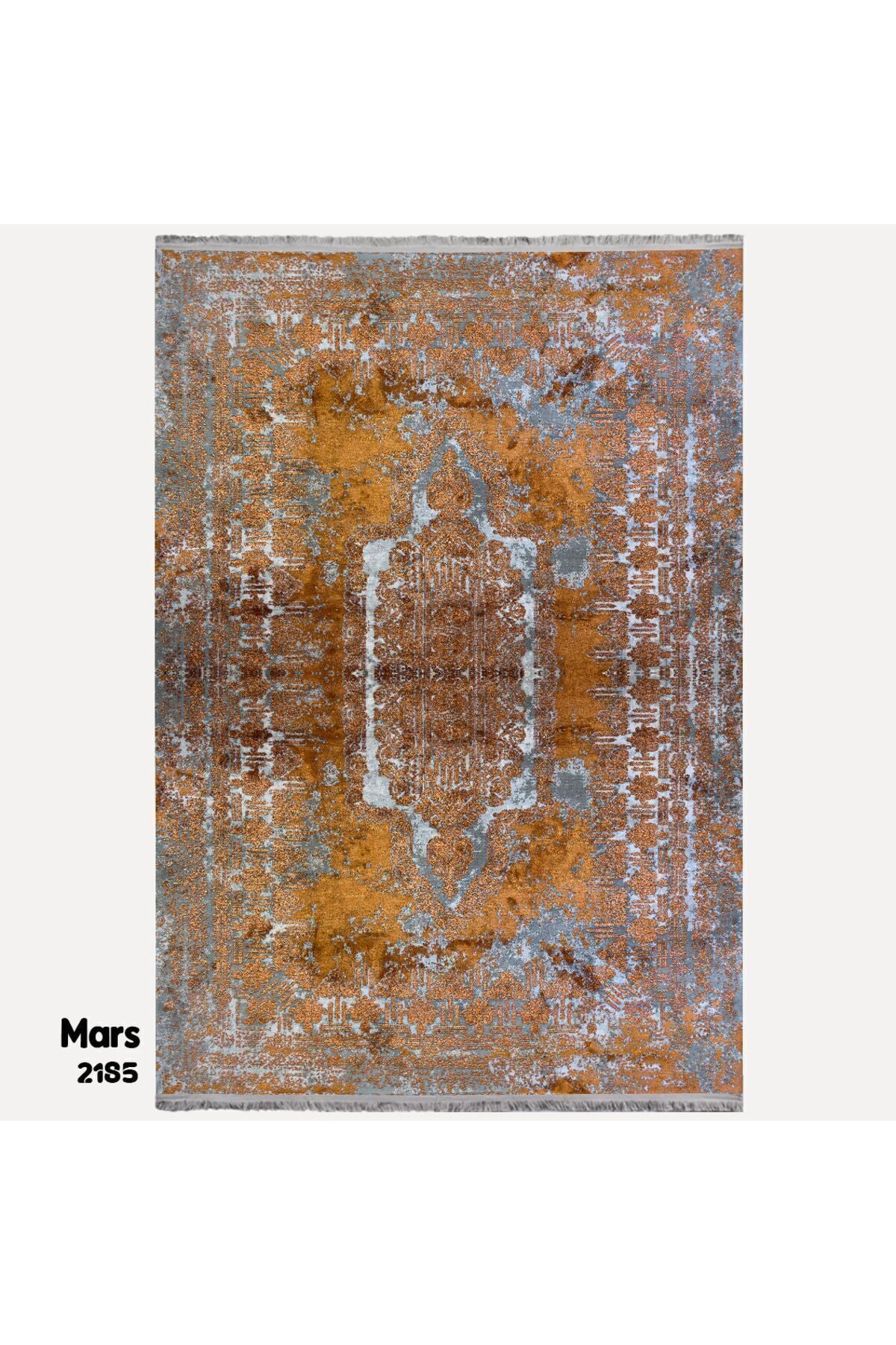 Halı Vagonu 2185 Etnik Desenli Yıkanabilir Kaymaz Tabanlı Salon Halısı, Koridor Ve Mutfak Halısı