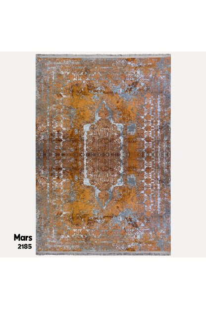 Halı Vagonu 2185 Etnik Desenli Yıkanabilir Kaymaz Tabanlı Salon Halısı, Koridor Ve Mutfak Halısı