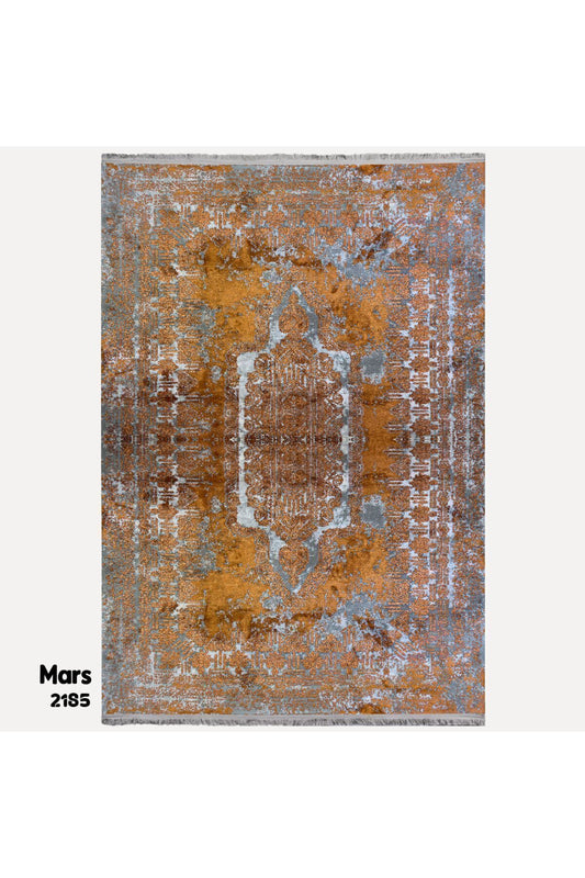 Halı Vagonu 2185 Etnik Desenli Yıkanabilir Kaymaz Tabanlı Salon Halısı, Koridor Ve Mutfak Halısı