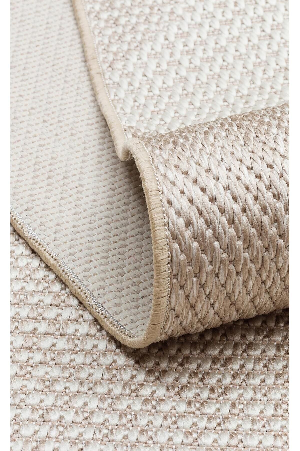 MONO MNO 03 BEIGE  Hav Toz Vermez Kaymaz Tabanlı Sisal Halı