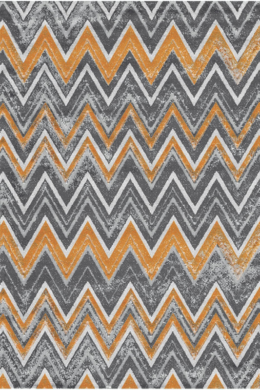 Halı Vagonu 2072 Renkli Çizgili Desenli Yıkanabilir Kaymaz Salon Halısı, Koridor Ve Mutfak Halısı