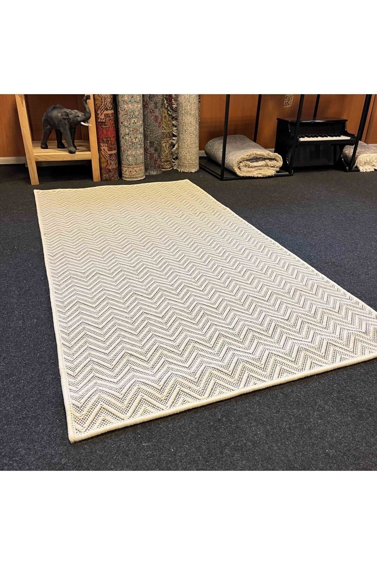 Halı Vagonu Kathmandu 6043 Beyaz Nepal Sisal Dokuma Halı