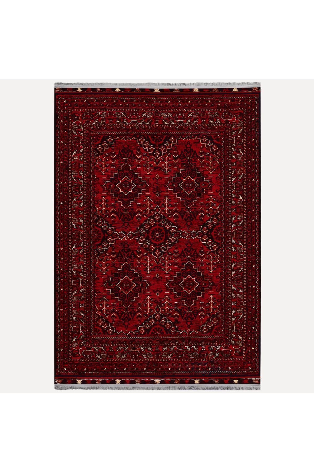 Halı Vagonus 2168 Otantik Desenli Yıkanabilir Kaymaz Tabanlı Salon Halısı, Koridor Ve Mutfak Halısı