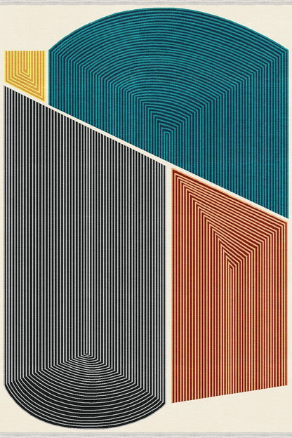 Halı Vagonu 18 Iskandinav Görünümlü Oturma Odası Yatak Odası Yemek Odası Için Yıkanabilen Halı