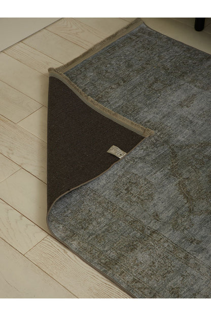 HV  2023 Pastel Mavi Gri Vintage Etnik Dokuma Taban Salon Halısı Mutfak Halısı Koridor Halısı