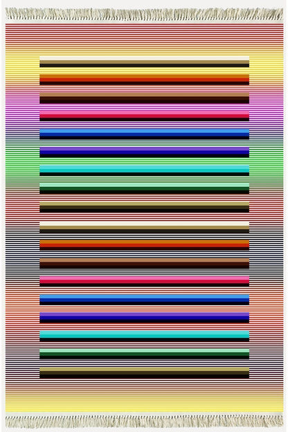 Cotton Kilim 55 Multy Geleneksel Motifler Modern Dekoratif Saçaklı Yıkanabilen Dokuma Kilim