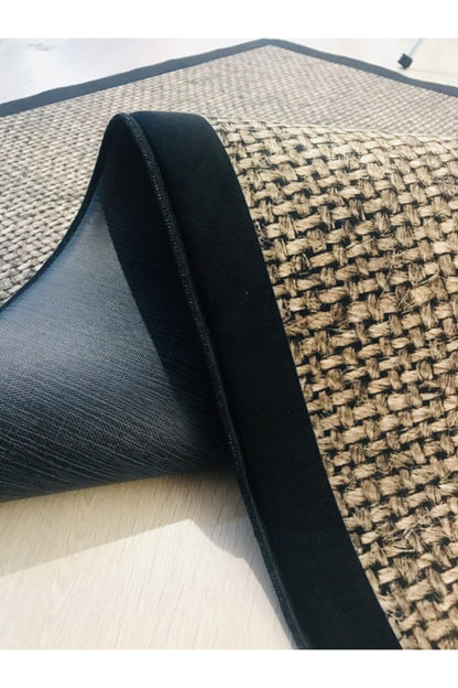 Jute02 Jüt Sisal Hasır Desenli Dijital Baskı Halı