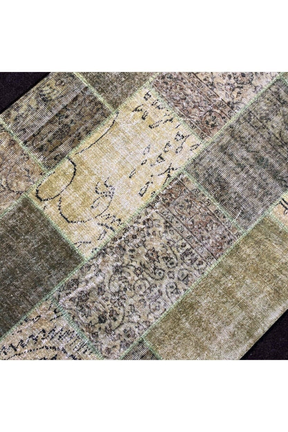 Yumuşak Dokulu Bambu Soft Kilim - Patchwork Saçaklı Dijital Baskı HV-SK-K8