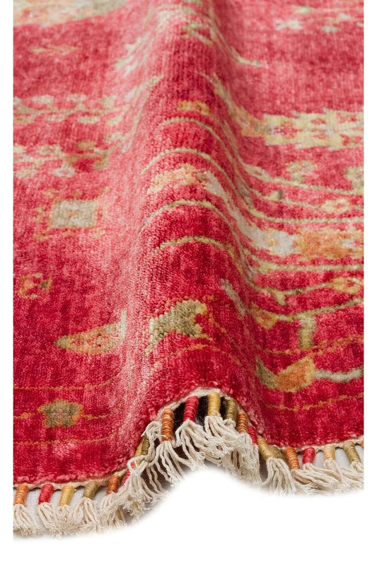 Zara Zr 08 Red Autumn Q Otantik Desenli El Emeği Ile Özel Tezgahlarda Üretilen Modern Uşak Halısı - HALI VAGONU