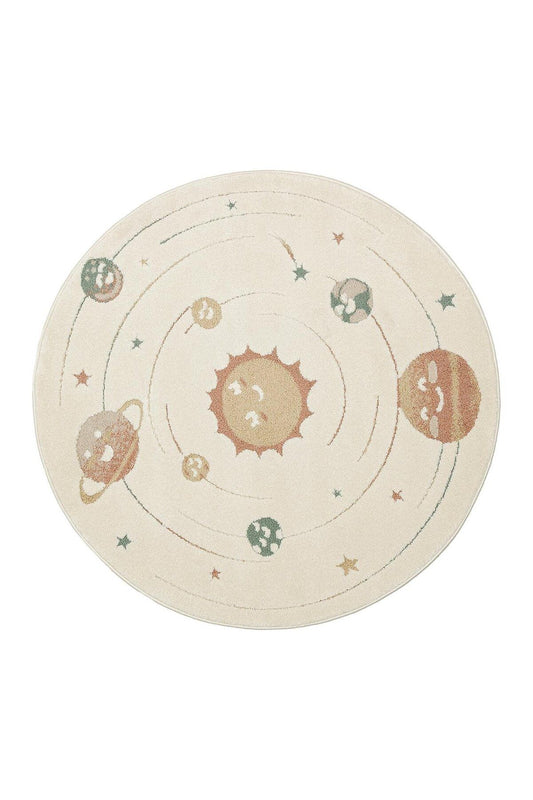 PICCOLO PCL 02 CREAM MULTY  Pastel Renkli Hav ve Toz Vermeyen Çocuk Halısı