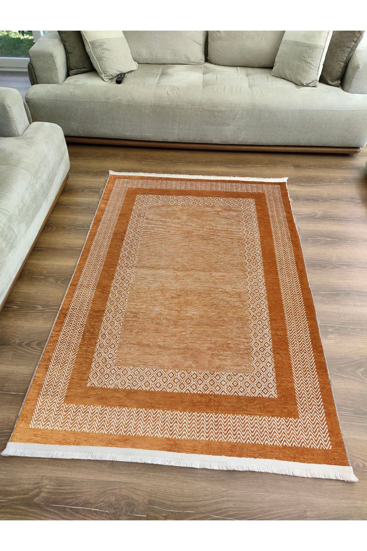 Halı Vagonu131 Iskandinav Modern Halı Dekoratif Salon Halısı Saçaklı Yıkanabilen Halı