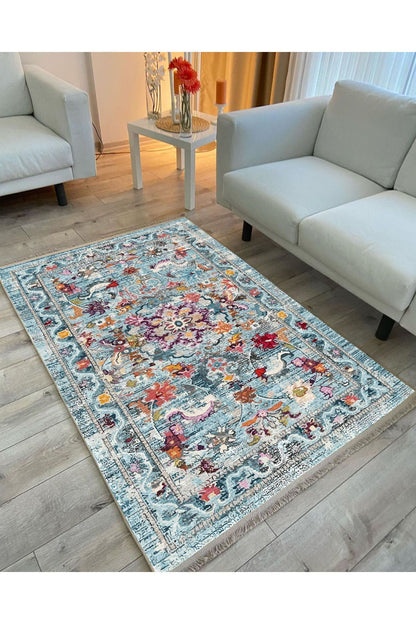 Mars Serisi Eskitme Desen Kaymaz Taban Şönil Halı