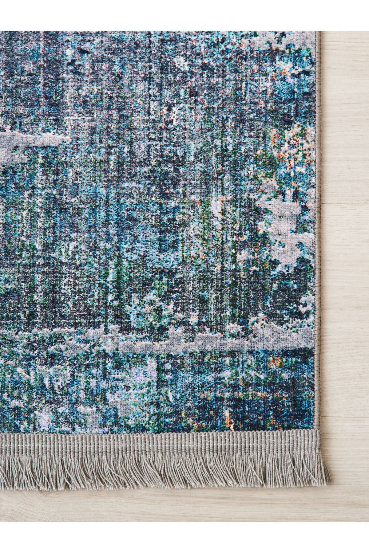 Halı Vagonu 2024 Mavi Gri Soyut Desen Modern Dokuma Taban Dekoratif Halı