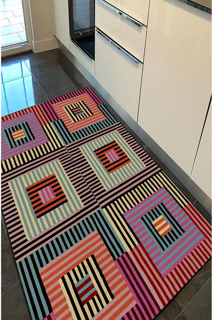 Halı Vagonu 50 Modern Stil Renkli Iskandinav Halı Ve Kilim Salon Halısı Yıkanabilen Dekoratif Halı