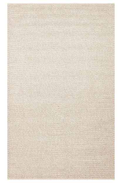 JADE BASKETWEAVE BEIGE Naturel Kazak Örgü Desenli El Dokuma Örgü Halı