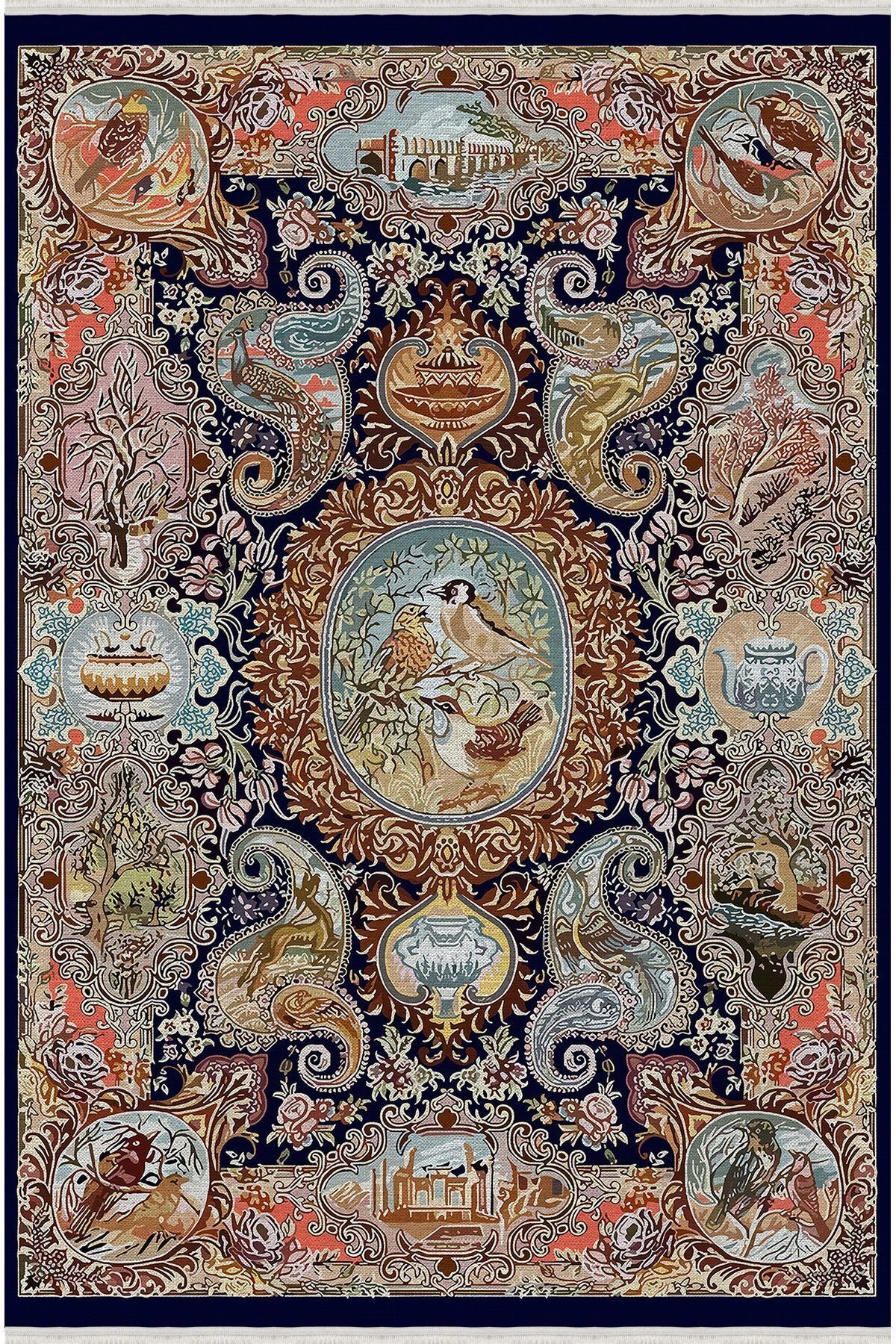 Halı Vagonu 41 Modern Stil Renkli Tonlarında Iskandinav Halı Salon Halısı Yıkanabilen Dekoratif Halı