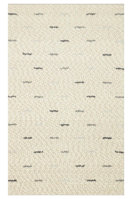 JADE JD 06 ANTRASİT GREY Naturel Kazak Örgü Desenli El Dokuma Örgü Halı