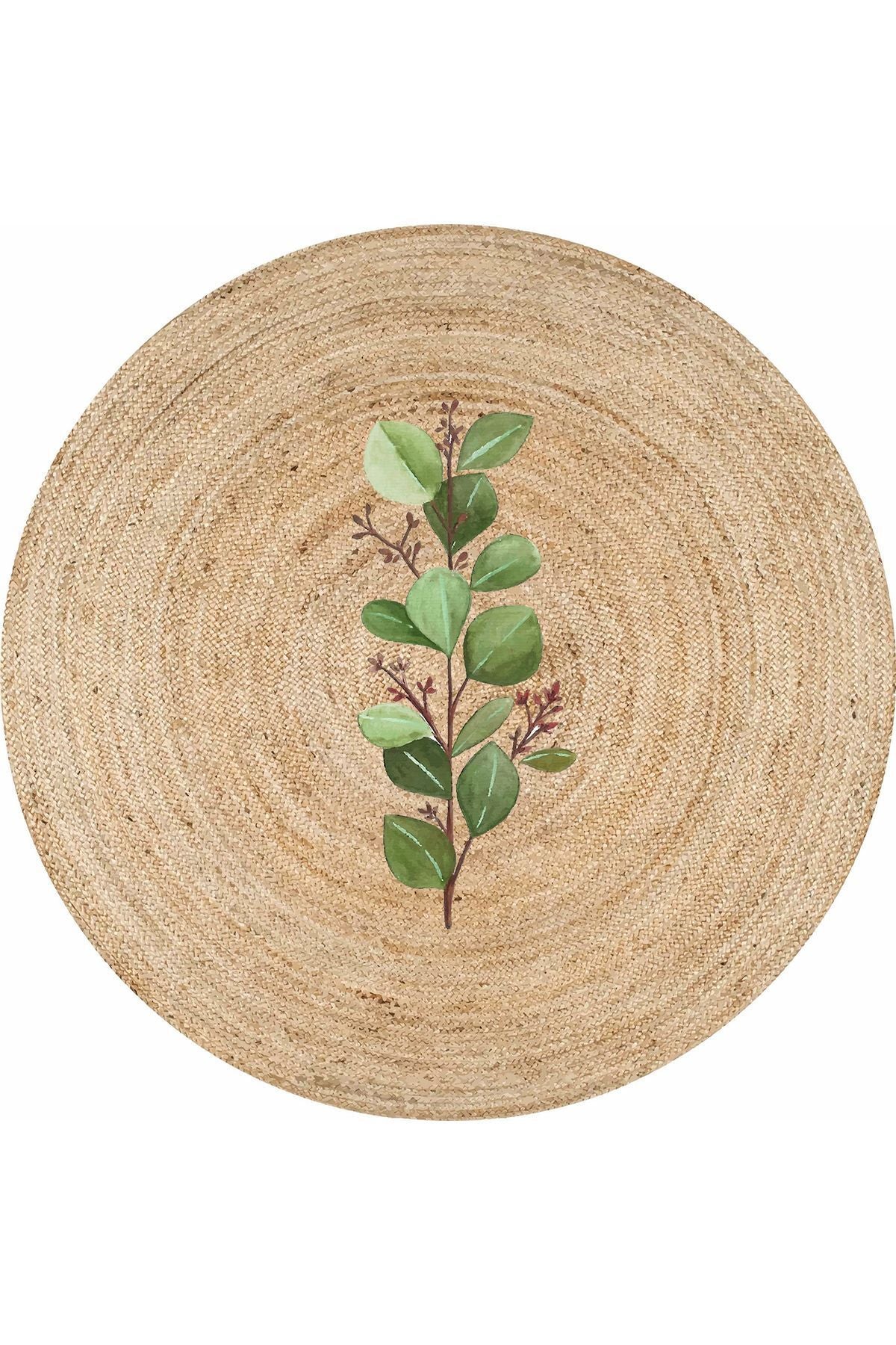 Boho 922 Jüt Hasır Etnik Desenli Jüt Örme Doğal Hasır Natural Halı