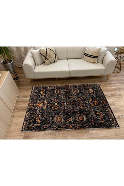 Halı Vagonu57 Renkli Klasik Desenli Yıkanabilir Kaymaz Salon Halısı, Koridor Ve Mutfak Halısı