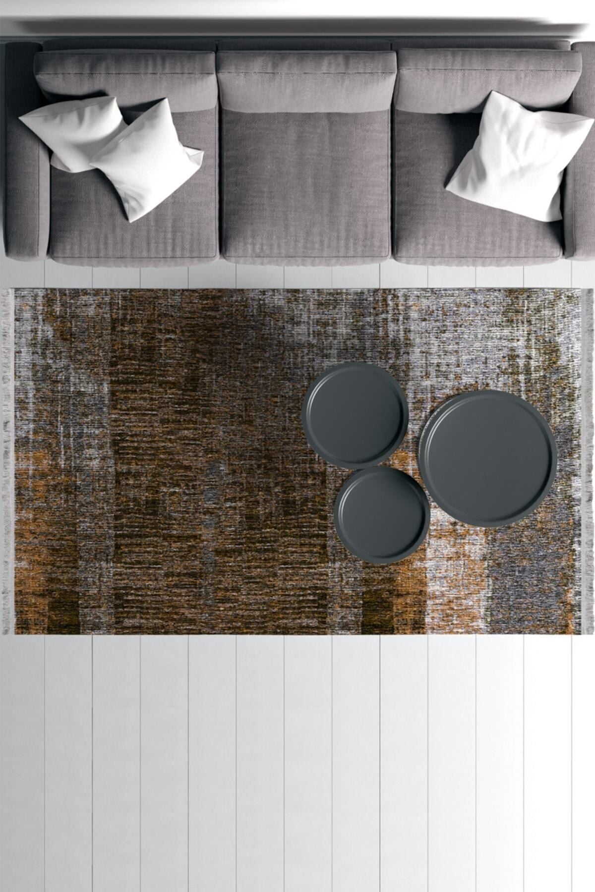 Halı Vagonu Serisi Beyaz Ve Multy Tonlarda Çiçekli Desen Kaymaz Taban Şönil Halı