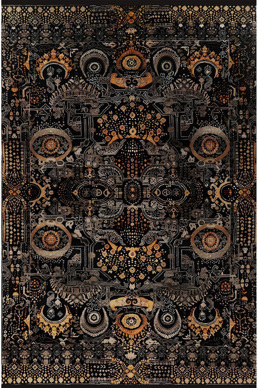 Halı Vagonu57 Renkli Klasik Desenli Yıkanabilir Kaymaz Salon Halısı, Koridor Ve Mutfak Halısı