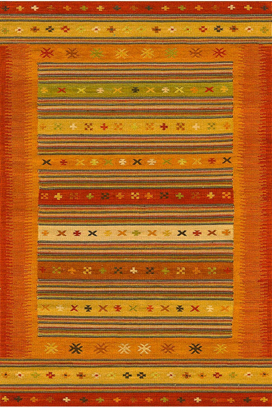 Halı Vagonu 2038 Renkli Klasik Desenli Yıkanabilir Kaymaz Salon Halısı, Koridor Ve Mutfak Halısı