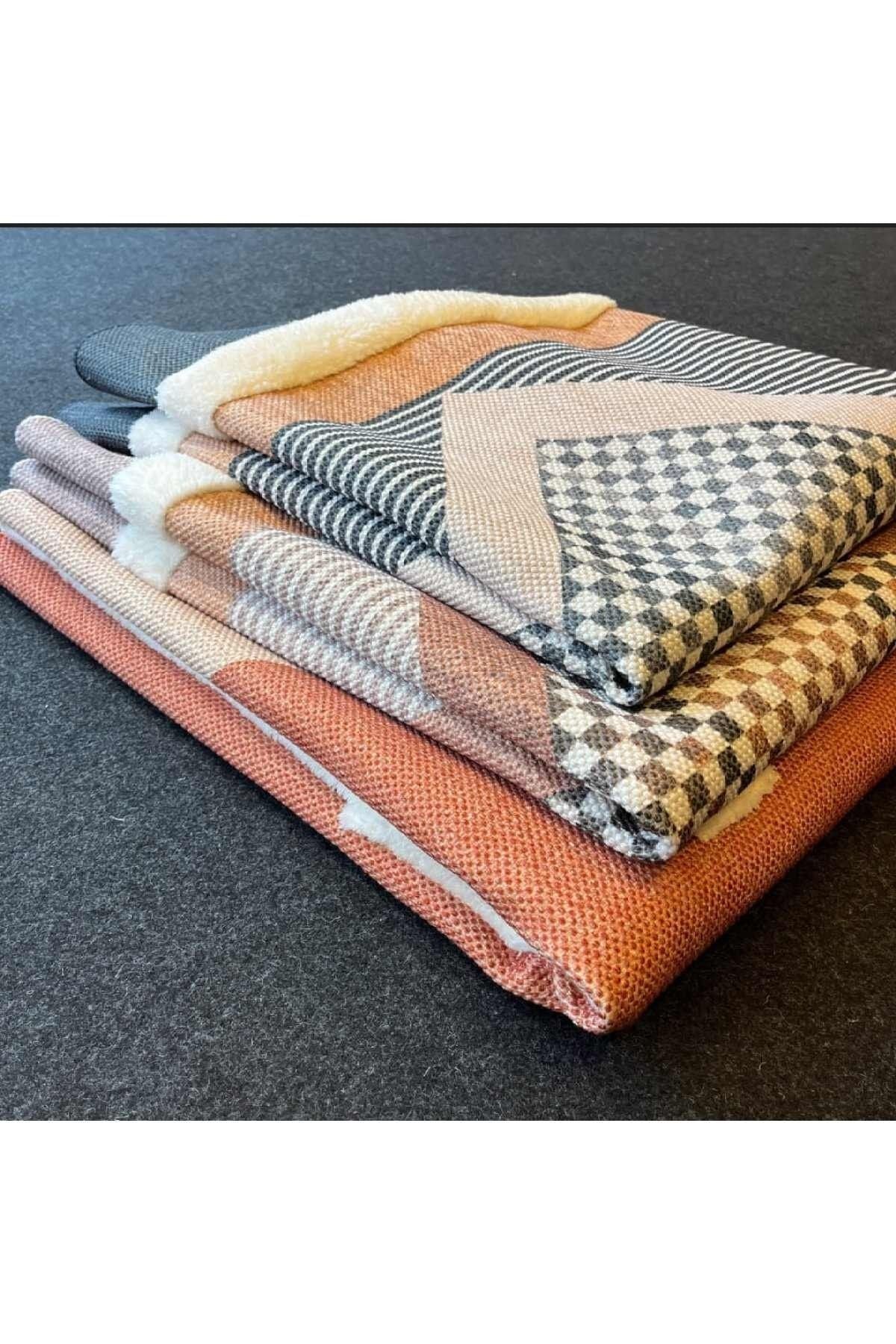 Tafting Kilim Serisi Üzeri Peluşlu Dokuma Taban Dekoratif Kilim