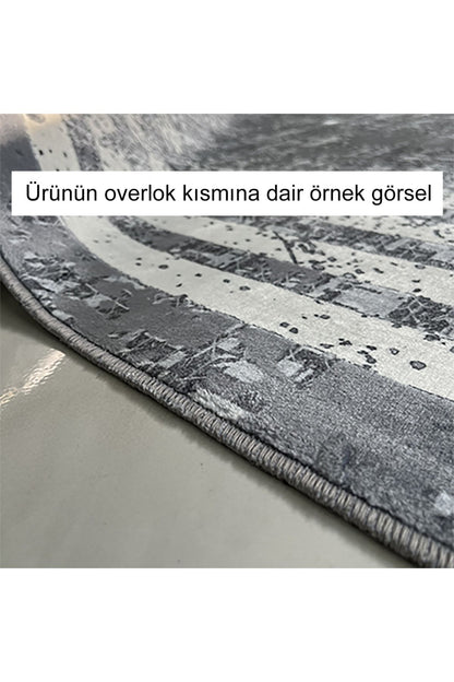 Yumuşak Dokulu Bambu Soft Kilim - İskandinav Saçaklı Dijital Baskı HV-SK-916