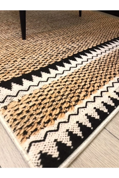 Jüt Efektli Dijital Baskı Halı Jute11