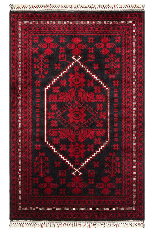 Nostaljı 956 Blue Afgan/yağcıbedir Desenli El Emeği Ile Özel Tezgahlarda Üretilen Bambu Uşak Halı