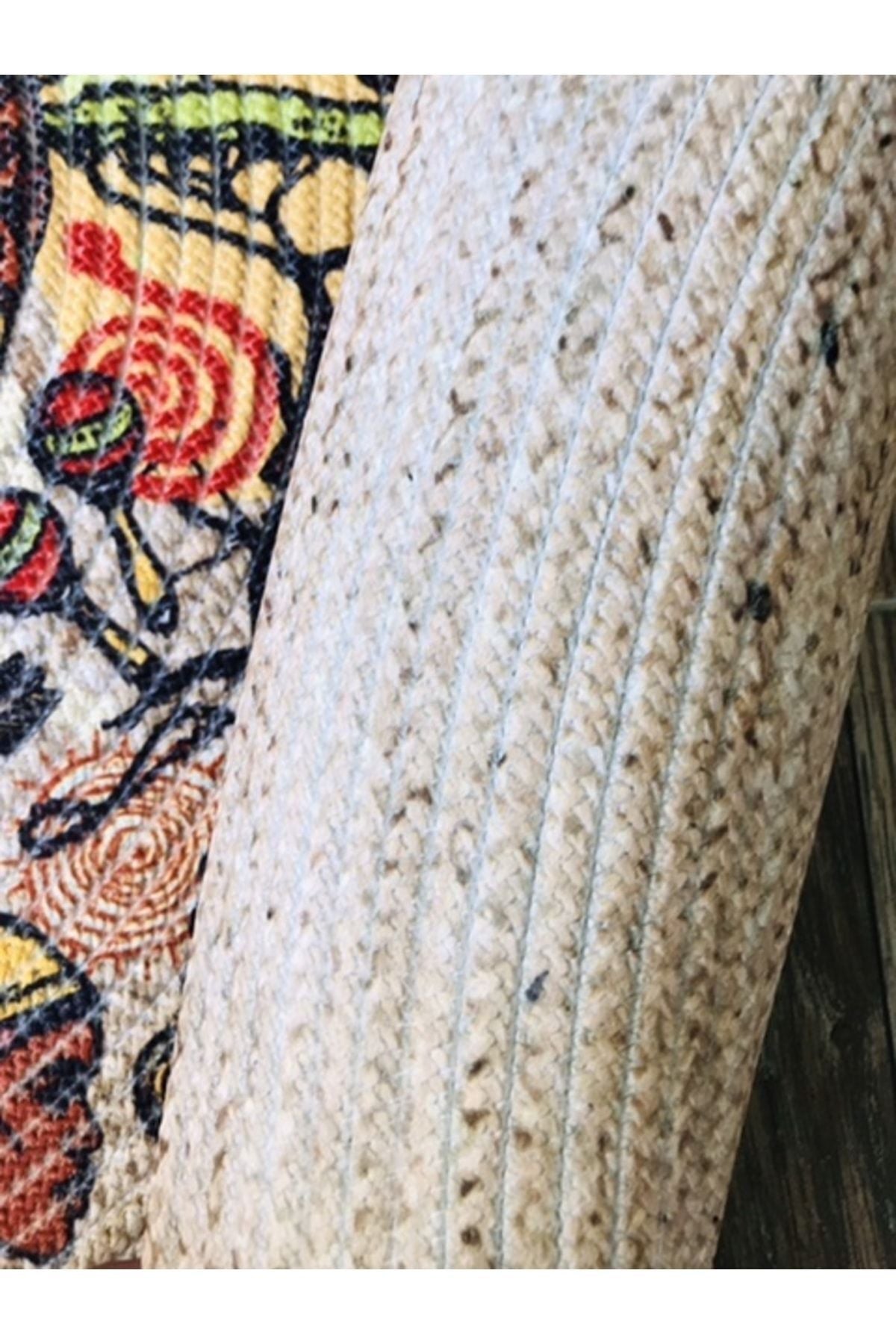 Halı Vagonu Amazing Africa Yuvarlak Jüt Örme Hasır Halı/Kilim HV-JH-01