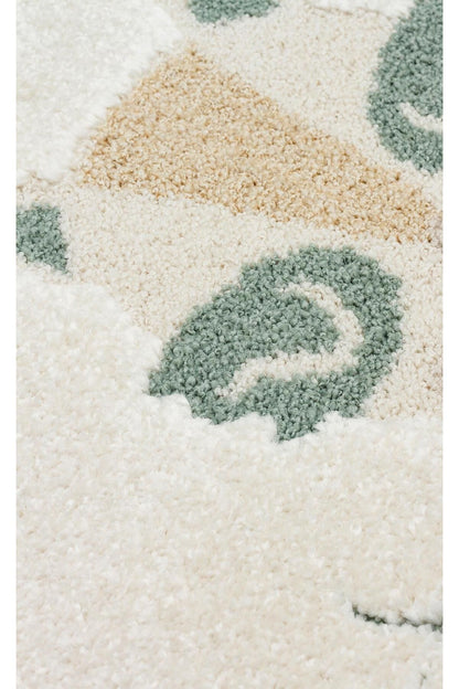 Pıccolo Pcl 04 Cream Multy Pastel Renkli Hav Ve Toz Vermeyen Çocuk Halısı