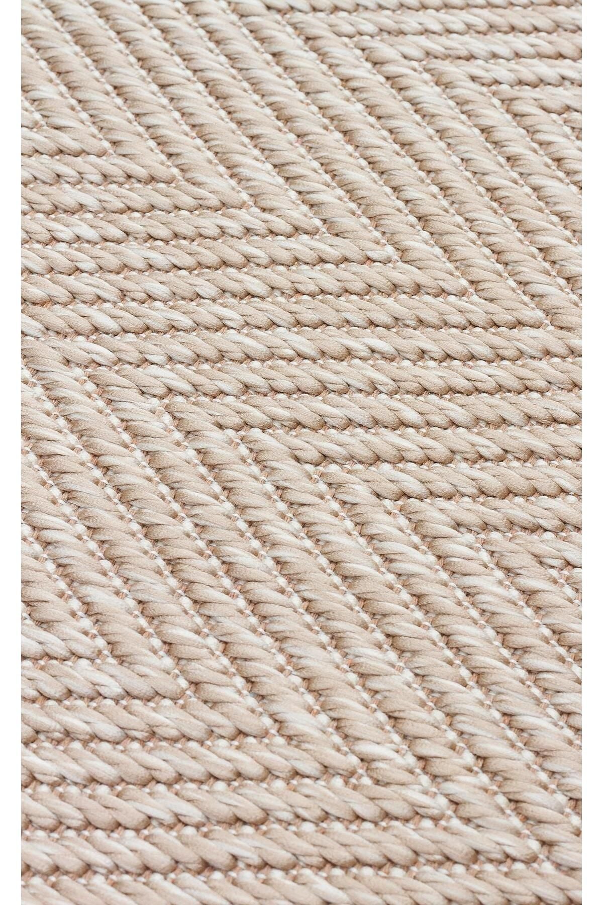 MONO MNO 02 BEIGE  Hav Toz Vermez Kaymaz Tabanlı Sisal Halı