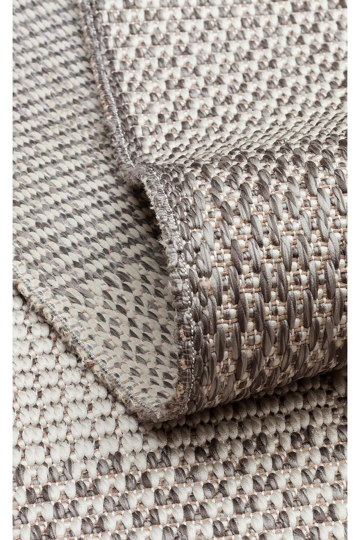 MONO MNO 01 GREY  Hav Toz Vermez Kaymaz Tabanlı Sisal Halı
